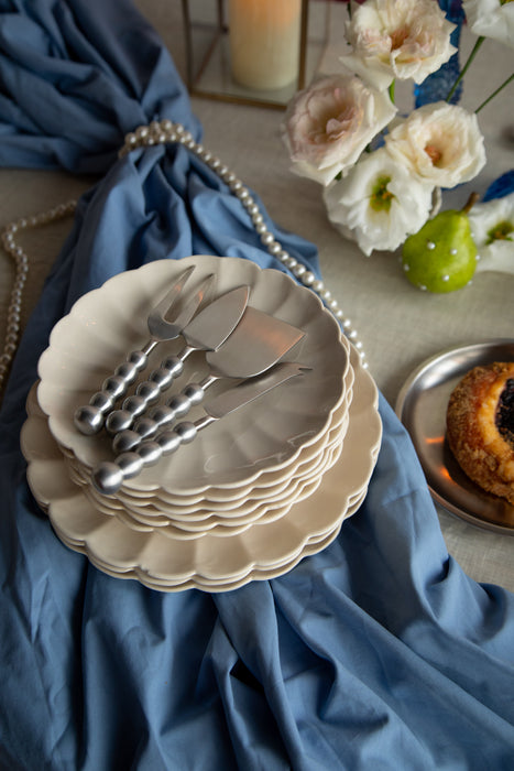 Scallop Ivory 8" Ceramic Plate