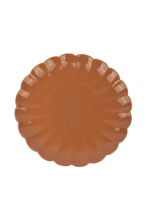 Scallop Mocha Mousse 10" Ceramic Plate