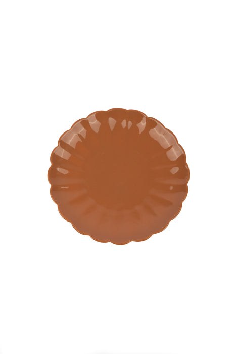 Scallop Mocha Mousse 8" Ceramic Plate
