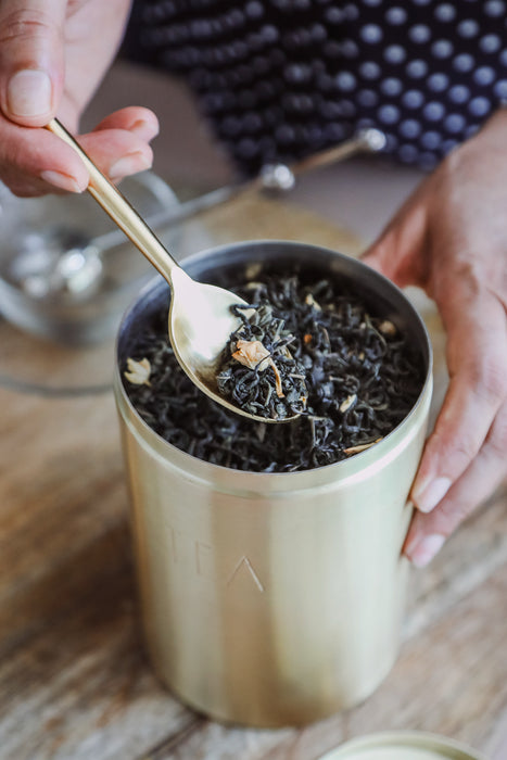 Brass Tea and Sugar Canister Set