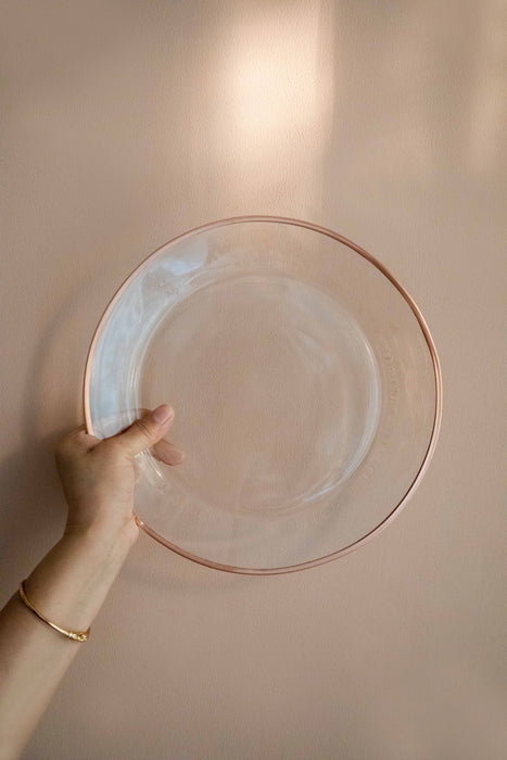 Copper Rim Glass Plates