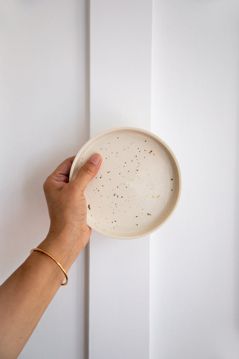 Gold Splatter 6" Ceramic Plates