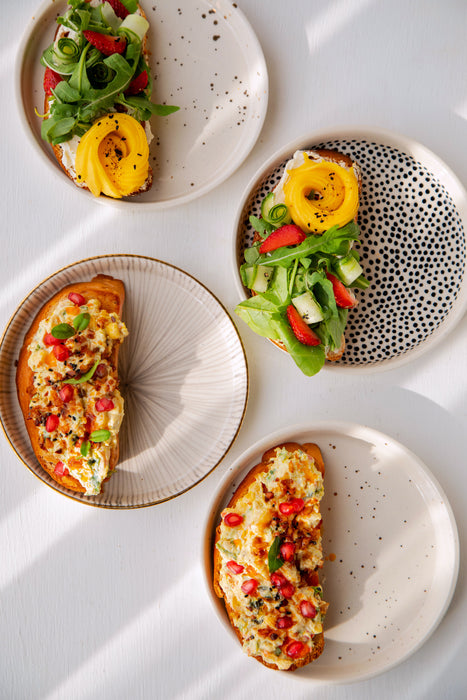 Gold Splatter 6" Ceramic Plates