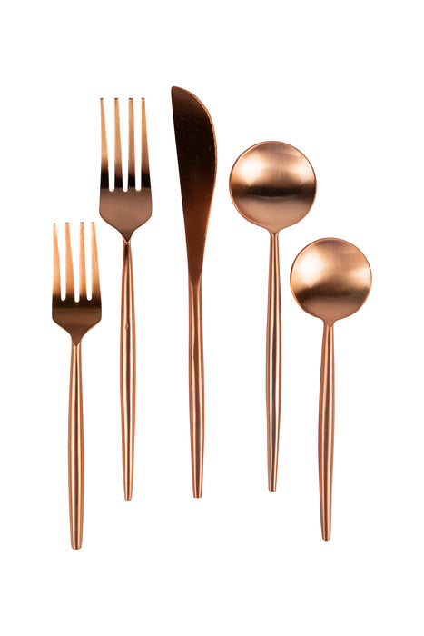 Moon Copper Cutlery Set