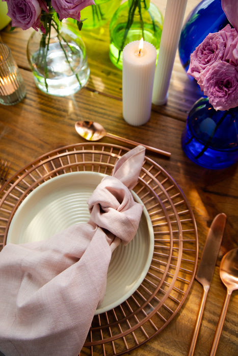 Copper Rim Glass Plates