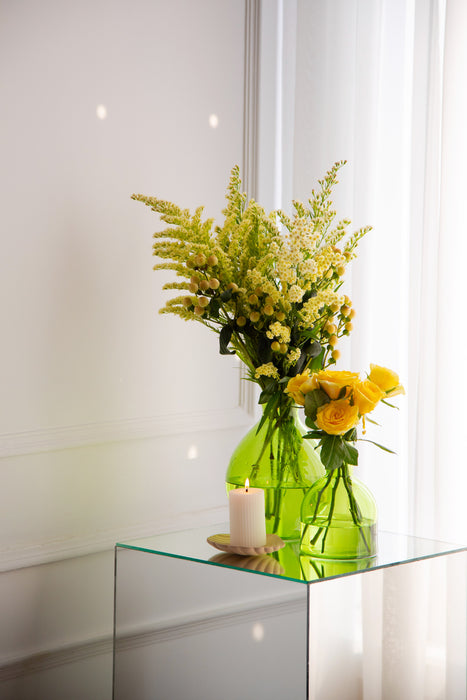 Large Bulb Glass Vase