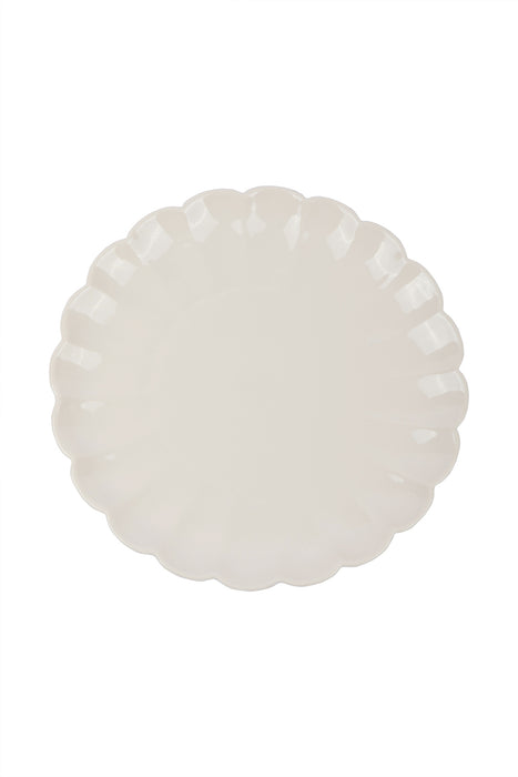Scallop Ivory 10" Ceramic Plate