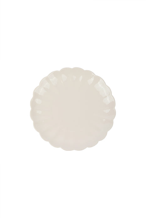 Scallop Ivory 8" Ceramic Plate