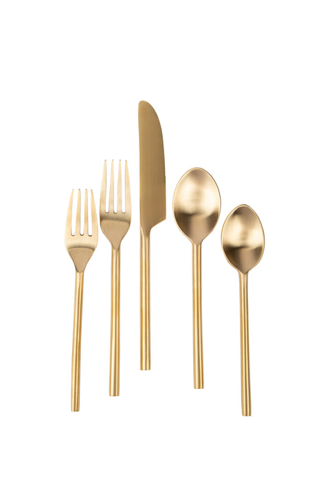 Matte Pure Brass Cutlery Set
