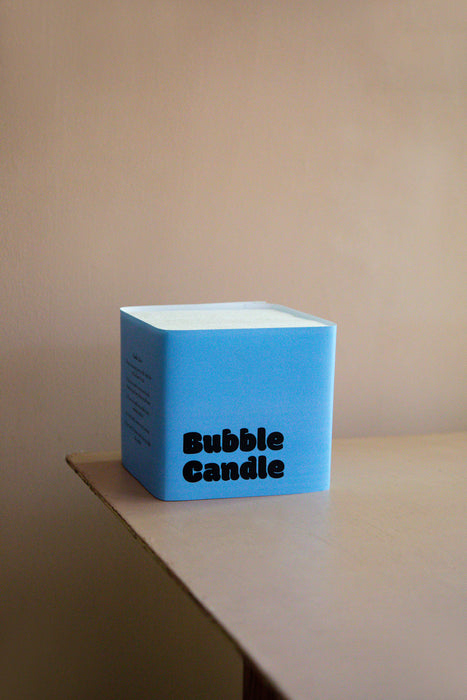 Blue Bubble Candle