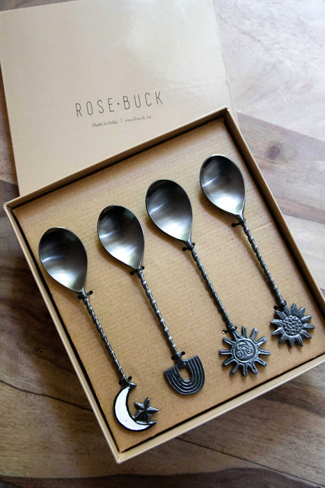 Assorted Black Spoon Set