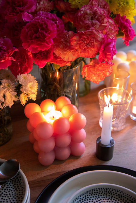 Pink Bubble Candle