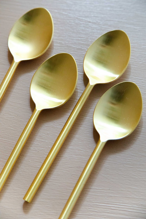 Matte Brass Dinner Spoons