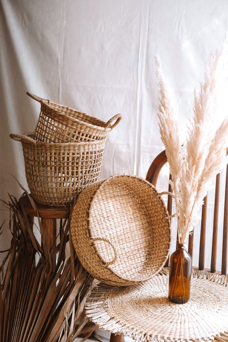 Reed Straw Large Basket