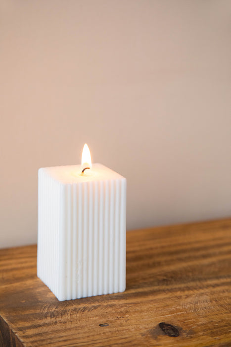 Ribbed Square 3" Soy Candle