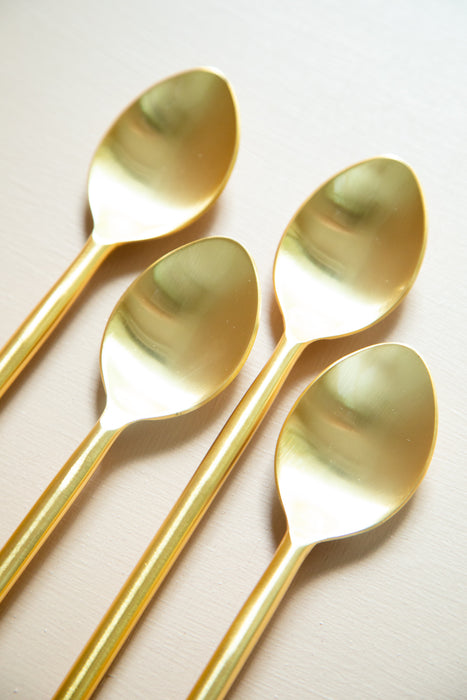 Matte Brass Tea Spoons
