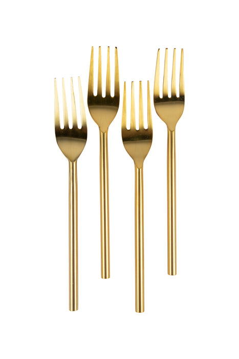 Matte Brass Dinner Forks