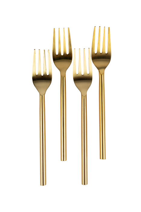 Matte Brass Appetiser Forks