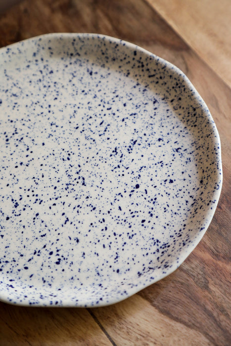 Blue Splatter 8" Ceramic Plates