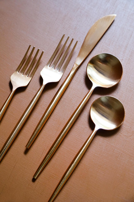 Moon Copper Cutlery Set