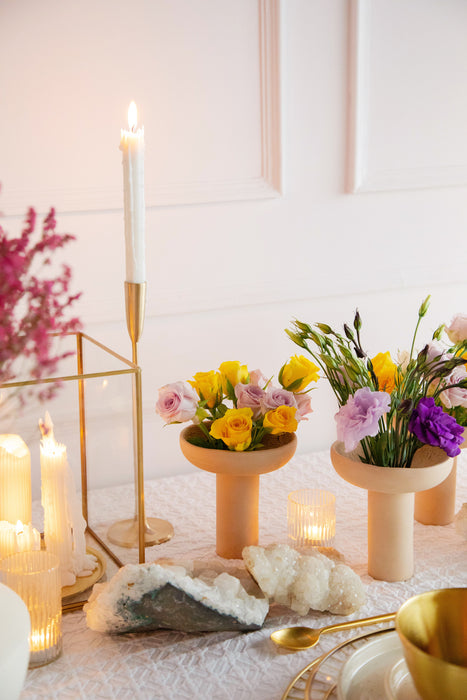 Peony Pedestal Vase