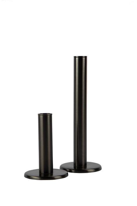 Matte Black Circular Candle Stand Set