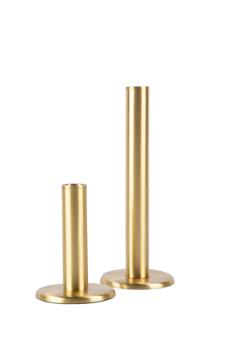 Brass Circular Candle Stand Set