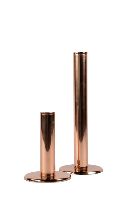 Copper Circular Candle Stand Set