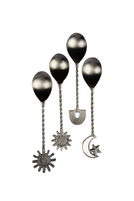 Assorted Black Spoon Set